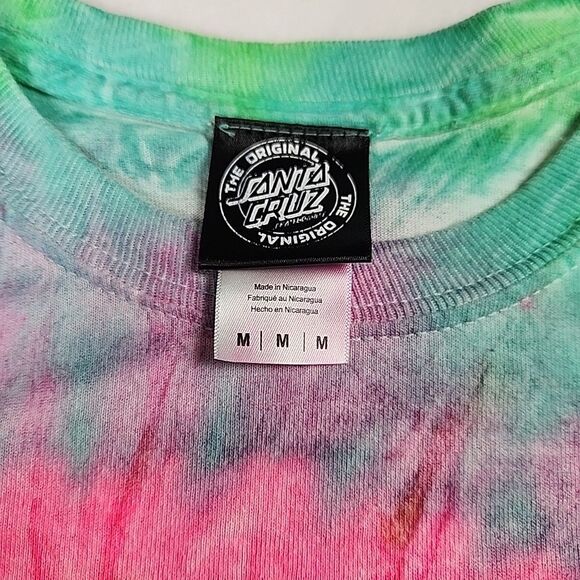 The Original Santa Cruz Tie-Dye Skateboard Shirt Medium Long Sleeve T-Shirt - Picture 6 of 10